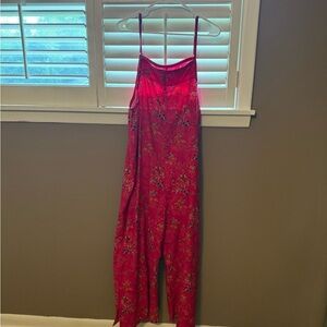 Amazon Red Floral Jumpsuit